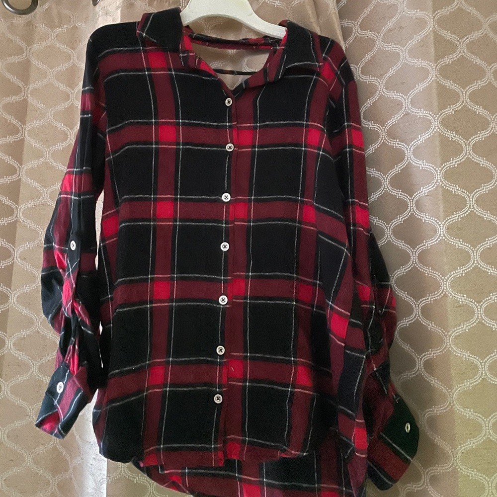 Red flannel w/ back detail